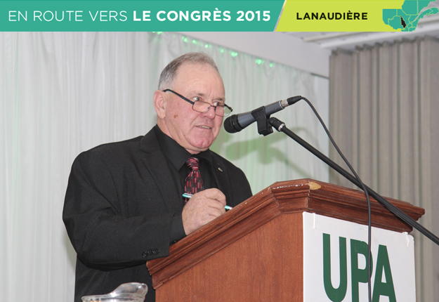 Marcel Papin, président de la Fédération de l’UPA de Lanaudière, estime que le droit de produire en zone agricole a été « sacrifié ». Crédit photo : Thierry Larivière/TCN