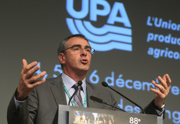 Marcel Groleau au Congrès général de l’UPA de 2012, à Québec. Crédit photo: Archives TCN