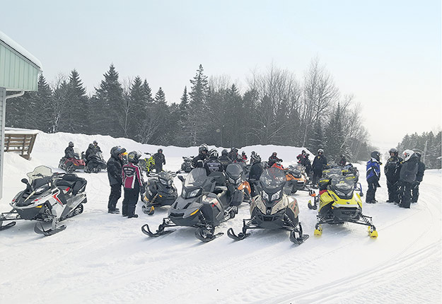 Au total, 81 motoneigistes ont pris part à la randonnée organisée par Marco Cloutier, de la Ferme Marjo, à Sainte-Marie-de-Beauce. Crédit photo: Gracieuseté de Marco Cloutier