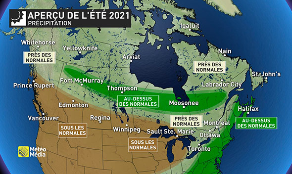 De longues périodes sans précipitations et moins d’humidité que l’an dernier sont à prévoir cet été.