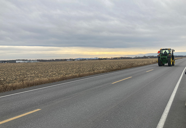 Exceldor pourra construire son usine d’abattage sur cette terre agricole de Saint-Hyacinthe. Crédit : Martin Ménard/Archives TCN