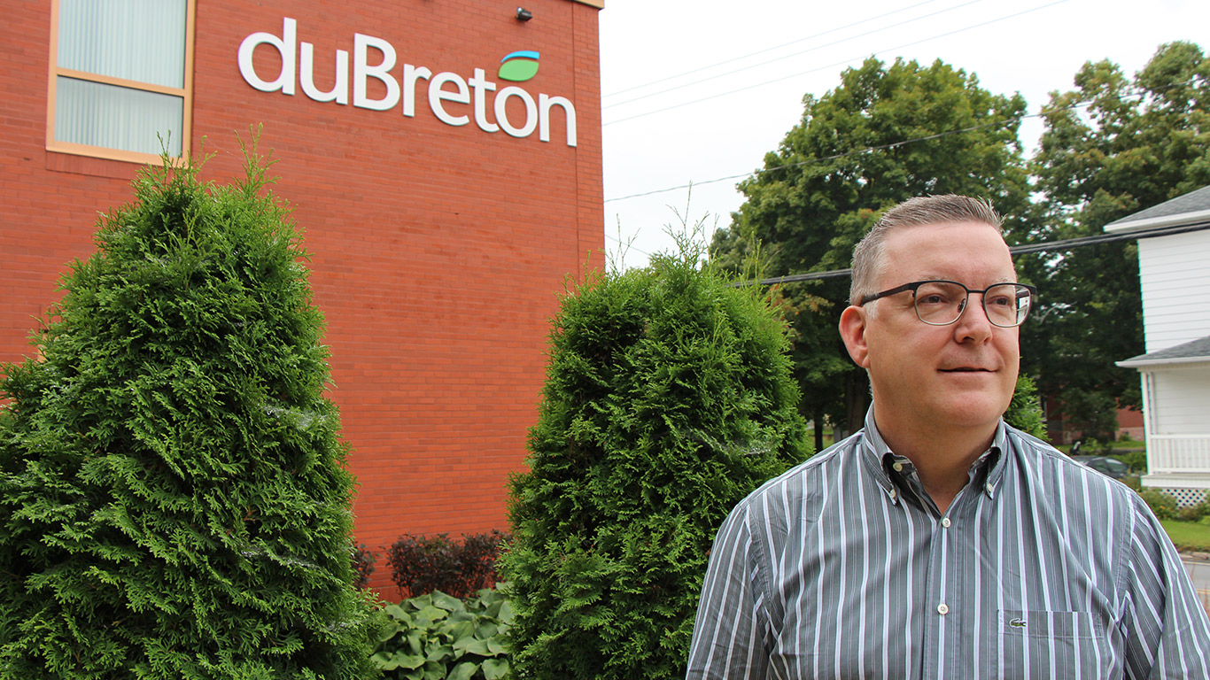 Vincent Breton, président de l’entreprise duBreton, souhaite obtenir l’appui des Éleveurs de porcs du Québec dans sa démarche. Photo : Patricia Blackburn/TCN