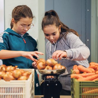 Écoles enracinées est une bonne façon de financer des projets étudiants par la vente de paniers de légumes à l’automne ou de plants au printemps. Photo : La Halte Studio