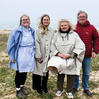 La famille derrière Alcyon sel de mer : Joëlle Arseneau, Elisabethe Arseneau, Nicole Maheux et Gérald Arseneau. Photos : Gracieuseté d’Alcyon sel de mer