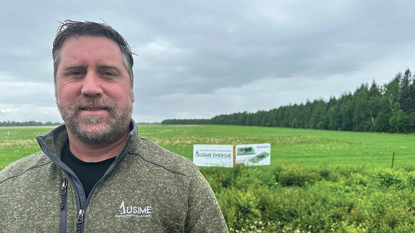 « Nous allons traiter 203 200 tonnes de matière première par an pour produire du GNR, avec un potentiel de 250 000 tonnes », souligne Pierre-Yves Aubut-Simard, président et directeur général d’Ausime Énergie. Photo : Gracieuseté de Pierre-Yves Aubut-Simard