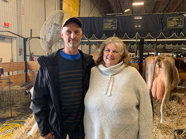 Après six ans d’absence, les éleveurs Scott Marcelin et Céline Bernard, de la Ferme Scottière, en Montérégie, font un grand retour dans les arènes avec Daxia, leur vache victorieuse.