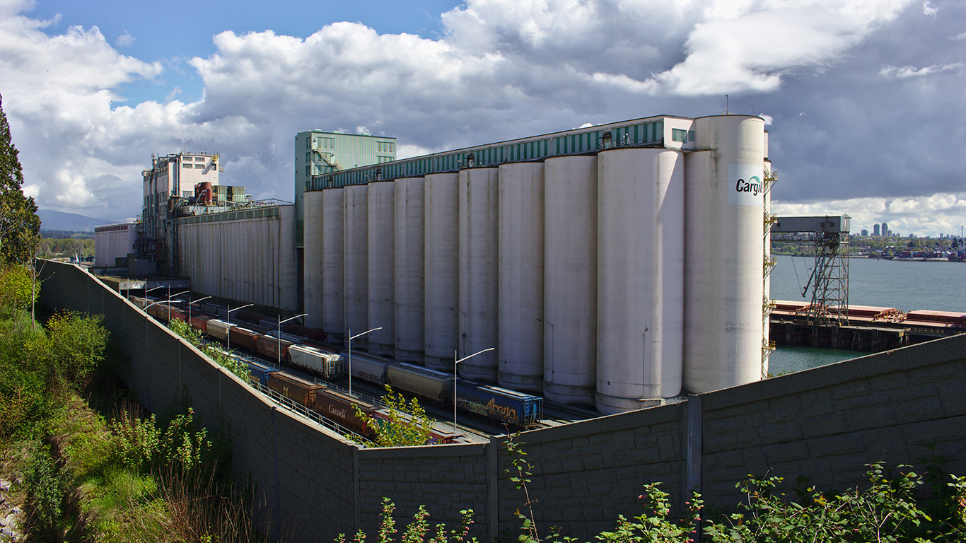 Six terminaux céréaliers ont été touchés par les piquets de grève, dont celui de Cargill. Photo : Shutterstock