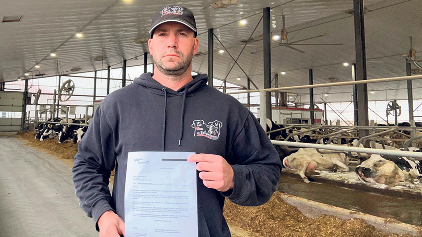 Alexandre Laroche a essuyé un refus de demande d’aide d’urgence de la Financière, même s’il a suivi la recommandation d’obtenir le soutien par écrit de son prêteur principal. Photo : Gracieuseté d’Alexandre Laroche