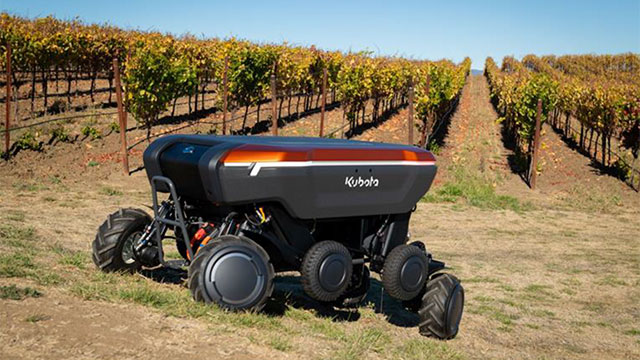 Kubota assure que son KATR offre une grande stabilité, même sur un terrain en pente. Photo : Kubota